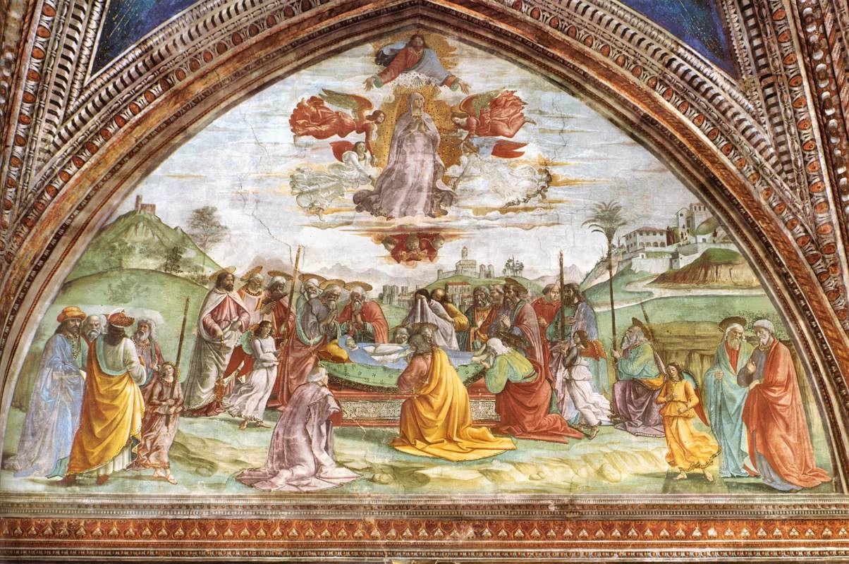 Morte e Assunzione della Vergine - Cappella Tornabuoni, Santa Maria Novella, Firenze
